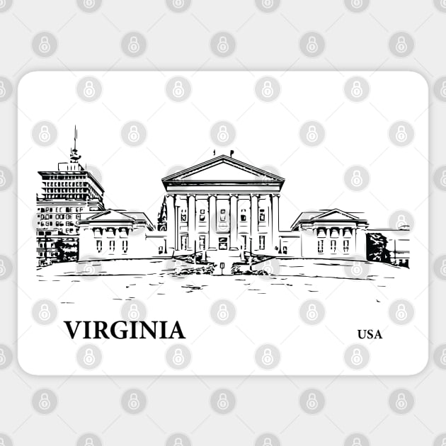 Virginia State USA Sticker by Lakeric
